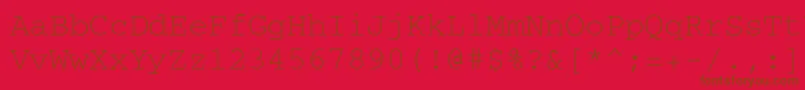 CourierRegular Font – Brown Fonts on Red Background