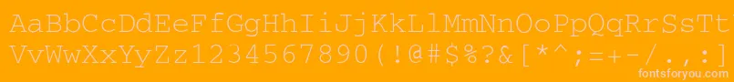 フォントCourierRegular – オレンジの背景にピンクのフォント