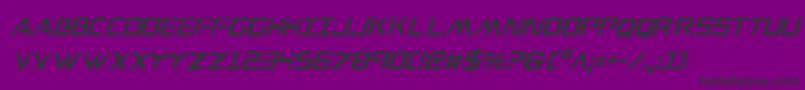 WarEagleCondensedItalic Font – Black Fonts on Purple Background