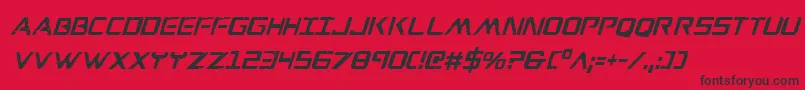 WarEagleCondensedItalic Font – Black Fonts on Red Background