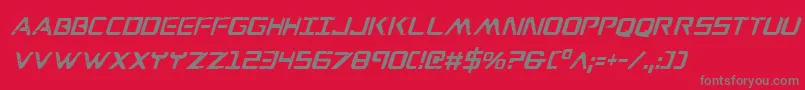 WarEagleCondensedItalic Font – Gray Fonts on Red Background