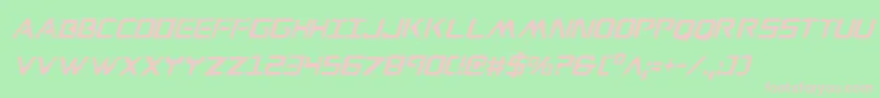 WarEagleCondensedItalic Font – Pink Fonts on Green Background