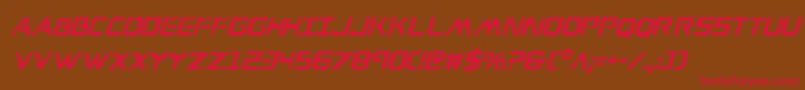 WarEagleCondensedItalic Font – Red Fonts on Brown Background