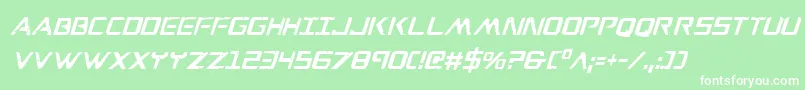 WarEagleCondensedItalic Font – White Fonts on Green Background