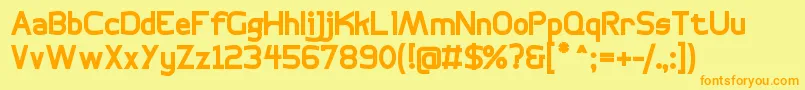 BogotanaBold Font – Orange Fonts on Yellow Background