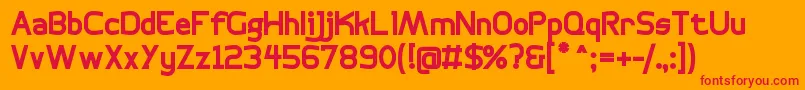 BogotanaBold Font – Red Fonts on Orange Background
