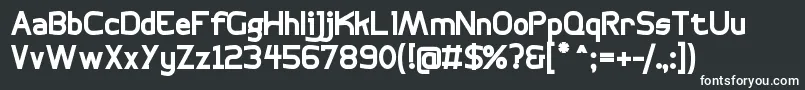 BogotanaBold-fontti – valkoiset fontit mustalla taustalla