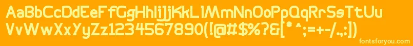 BogotanaBold Font – Yellow Fonts on Orange Background