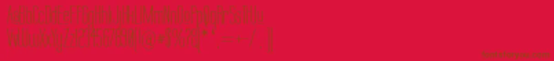 Labtup Font – Brown Fonts on Red Background