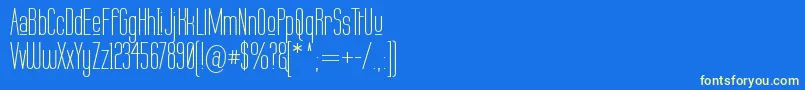 Fonte Labtup – fontes amarelas em um fundo azul