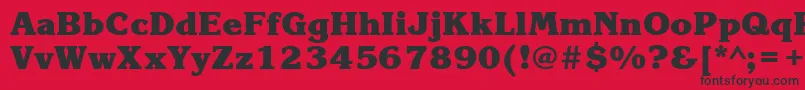 KorinnablackgttBold Font – Black Fonts on Red Background