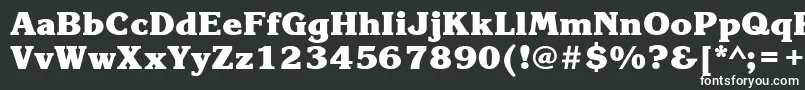 フォントKorinnablackgttBold – 黒い背景に白い文字