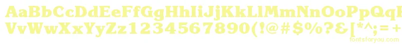 KorinnablackgttBold Font – Yellow Fonts on White Background