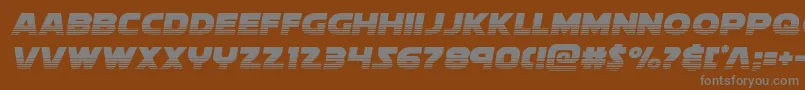Soloisthalf2-fontti – harmaat kirjasimet ruskealla taustalla
