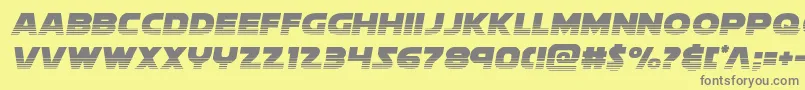 Шрифт Soloisthalf2 – серые шрифты на жёлтом фоне