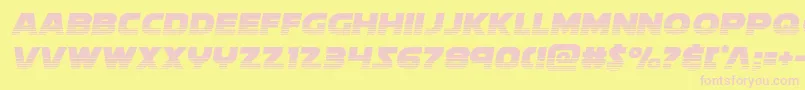 Soloisthalf2-fontti – vaaleanpunaiset fontit keltaisella taustalla