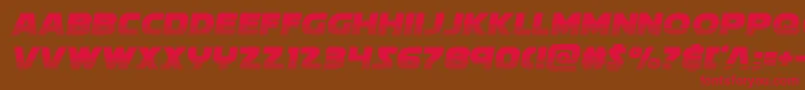 Soloisthalf2-Schriftart – Rote Schriften auf braunem Hintergrund