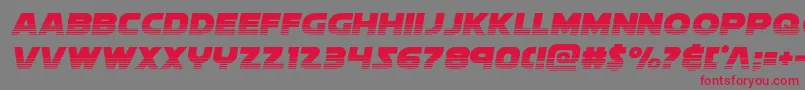 Soloisthalf2-Schriftart – Rote Schriften auf grauem Hintergrund