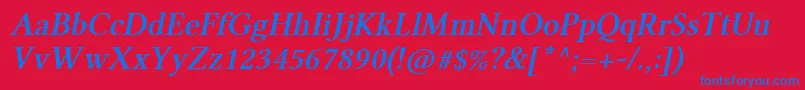 LinlibertineAzl Font – Blue Fonts on Red Background