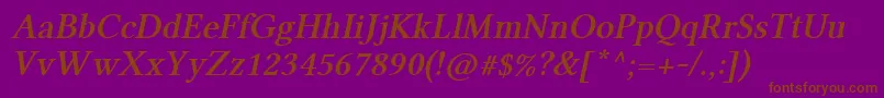 LinlibertineAzl Font – Brown Fonts on Purple Background