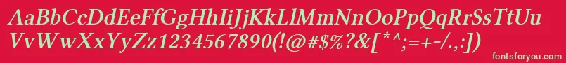 LinlibertineAzl Font – Green Fonts on Red Background