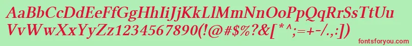 LinlibertineAzl Font – Red Fonts on Green Background