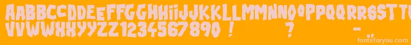 BloodnGuts Font – Pink Fonts on Orange Background