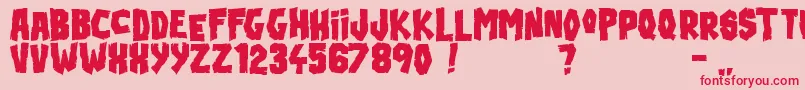 BloodnGuts Font – Red Fonts on Pink Background