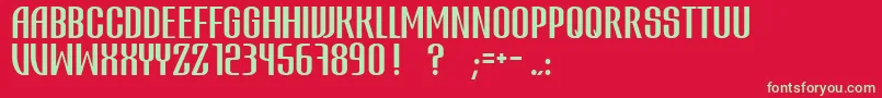 Atvice Font – Green Fonts on Red Background