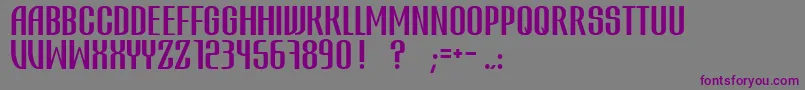 Czcionka Atvice – fioletowe czcionki na szarym tle