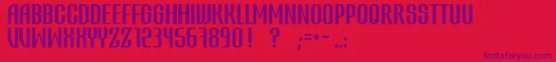 Atvice Font – Purple Fonts on Red Background
