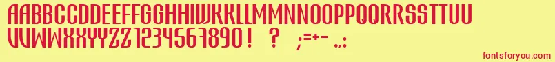 Atvice Font – Red Fonts on Yellow Background