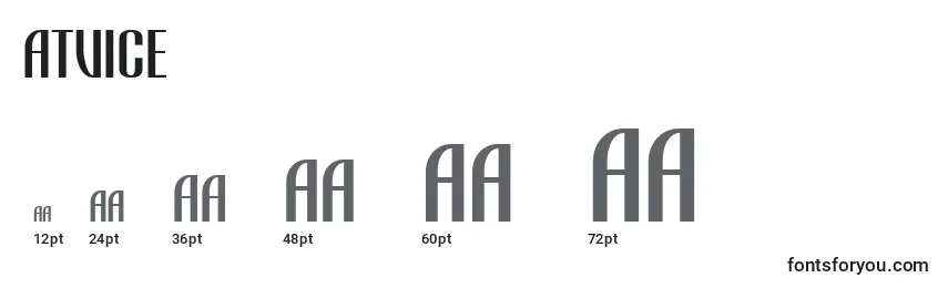Atvice Font Sizes