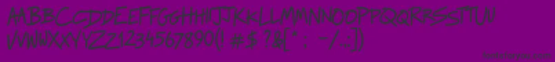 RaggedwaysRegular Font – Black Fonts on Purple Background
