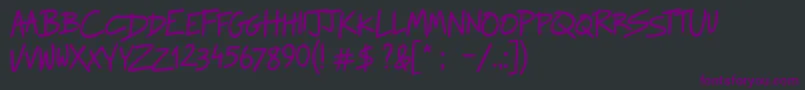 RaggedwaysRegular-Schriftart – Violette Schriften auf schwarzem Hintergrund