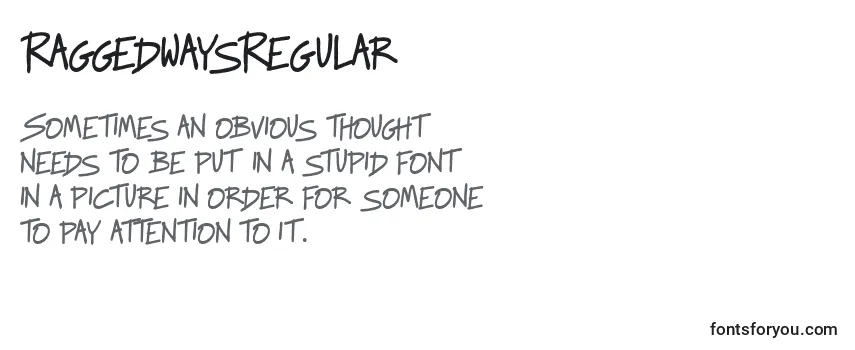 RaggedwaysRegular Font