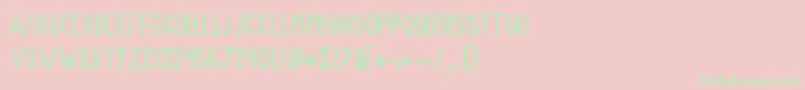 Kgtangledupinyou Font – Green Fonts on Pink Background