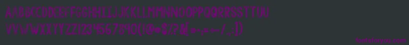 フォントKgtangledupinyou – 黒い背景に紫のフォント