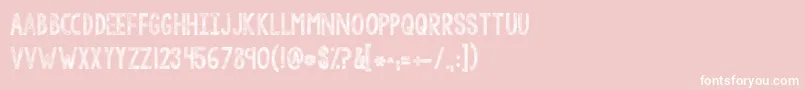 フォントKgtangledupinyou – ピンクの背景に白い文字