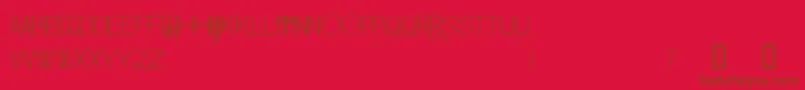 フォントMondayMorning – 赤い背景に茶色の文字