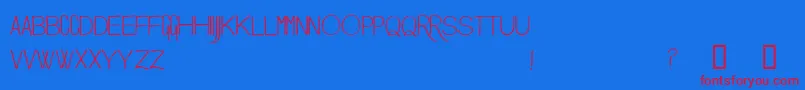 MondayMorning Font – Red Fonts on Blue Background