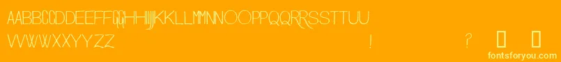フォントMondayMorning – オレンジの背景に黄色の文字