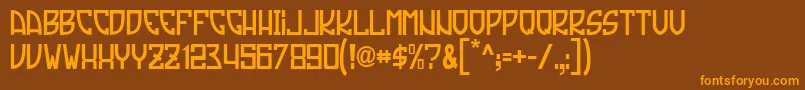 Tradizione Font – Orange Fonts on Brown Background