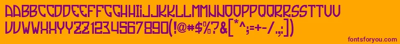 Tradizione Font – Purple Fonts on Orange Background