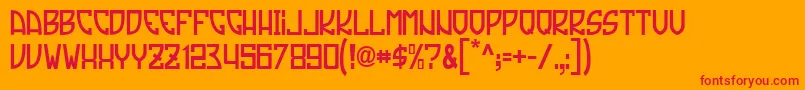 Tradizione Font – Red Fonts on Orange Background