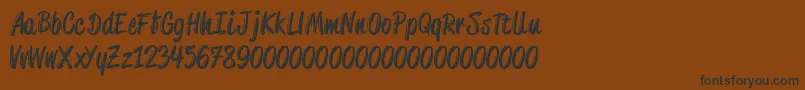 Ateeca Font – Black Fonts on Brown Background