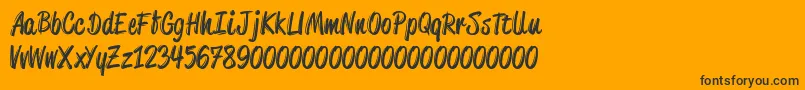 Ateeca Font – Black Fonts on Orange Background