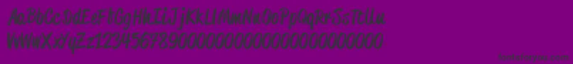 Ateeca Font – Black Fonts on Purple Background