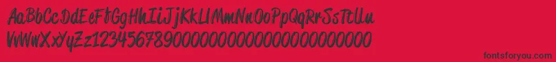 Ateeca Font – Black Fonts on Red Background