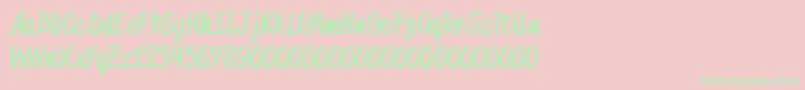 Ateeca Font – Green Fonts on Pink Background